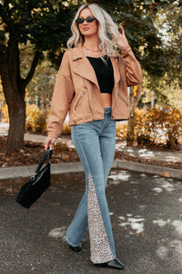 Feeling Jaded Faux Suede Moto Jacket (Camel) - NanaMacs