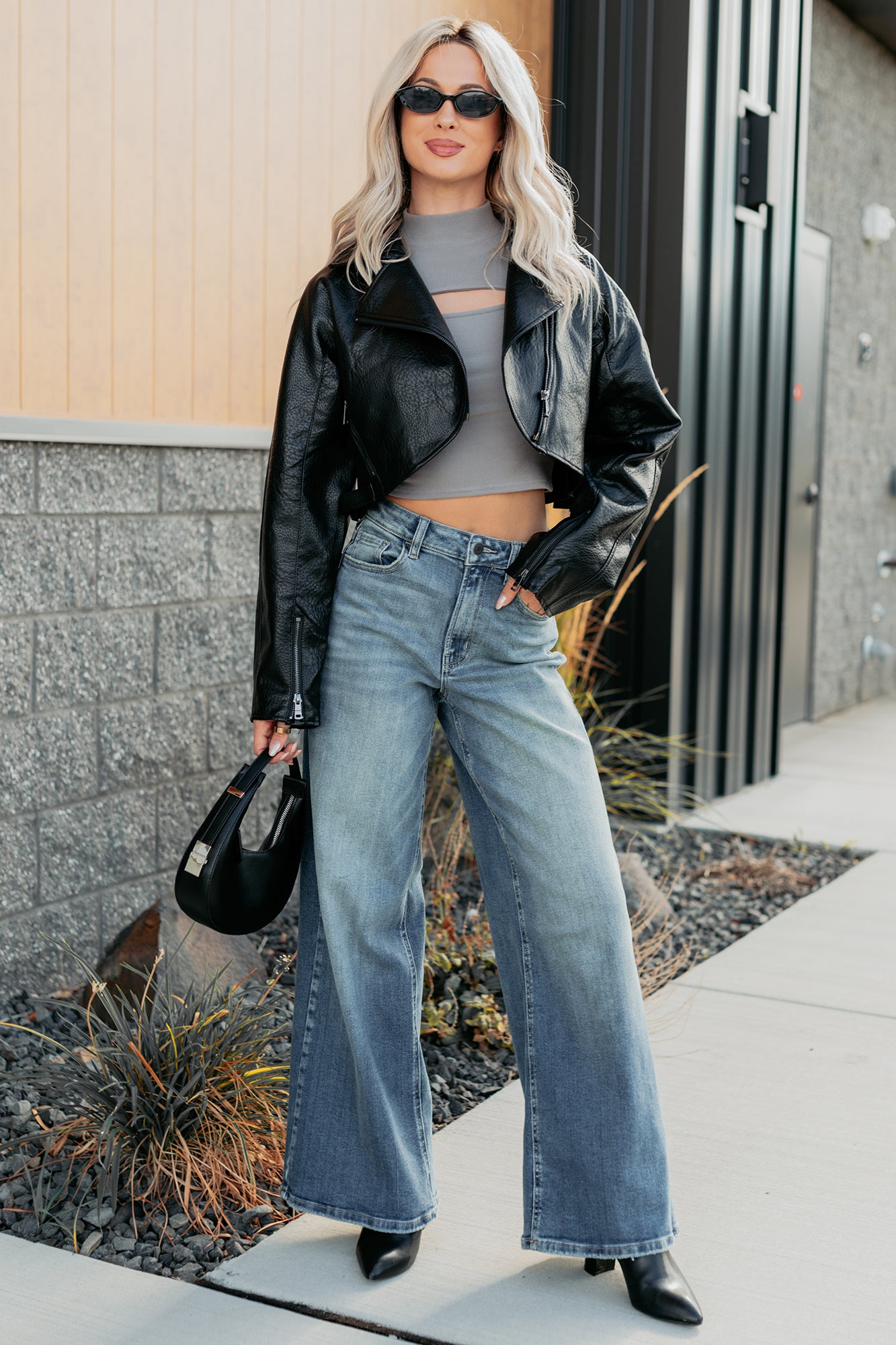 Savage Love Faux Leather Crop Jacket (Black) - NanaMacs