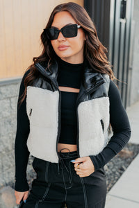 Candle Lit Nights Sherpa Puffer Vest (Cream) - NanaMacs