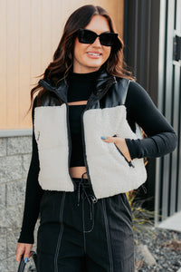 Candle Lit Nights Sherpa Puffer Vest (Cream) - NanaMacs