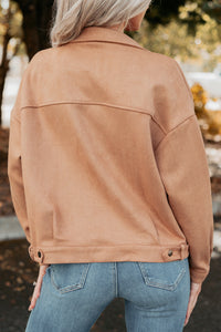 Feeling Jaded Faux Suede Moto Jacket (Camel) - NanaMacs