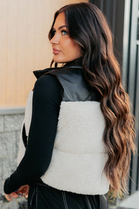 Candle Lit Nights Sherpa Puffer Vest (Cream) - NanaMacs