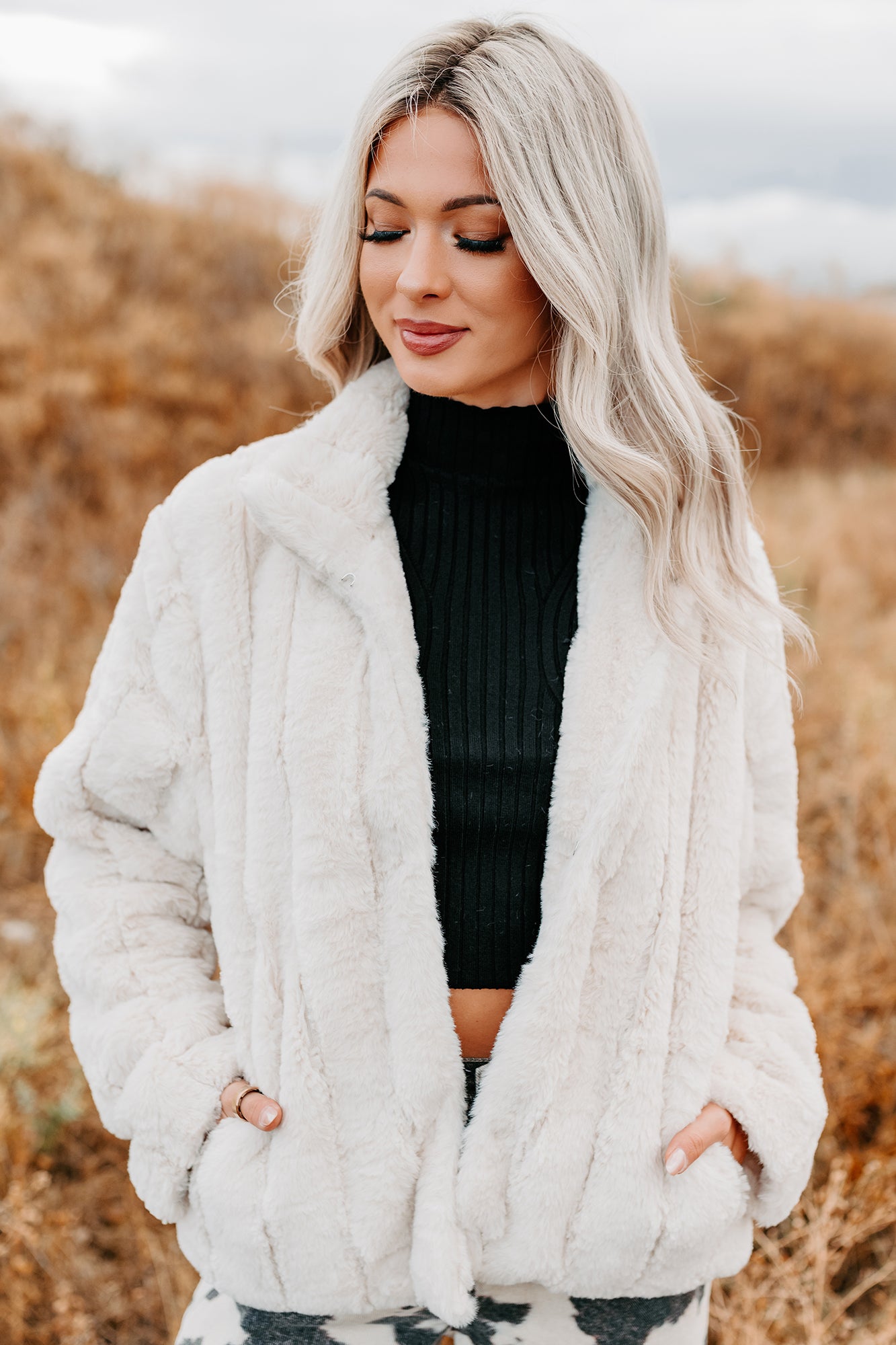 Snuggle Bug Faux Fur Jacket (Ivory) - NanaMacs