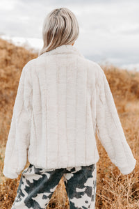 Snuggle Bug Faux Fur Jacket (Ivory) - NanaMacs