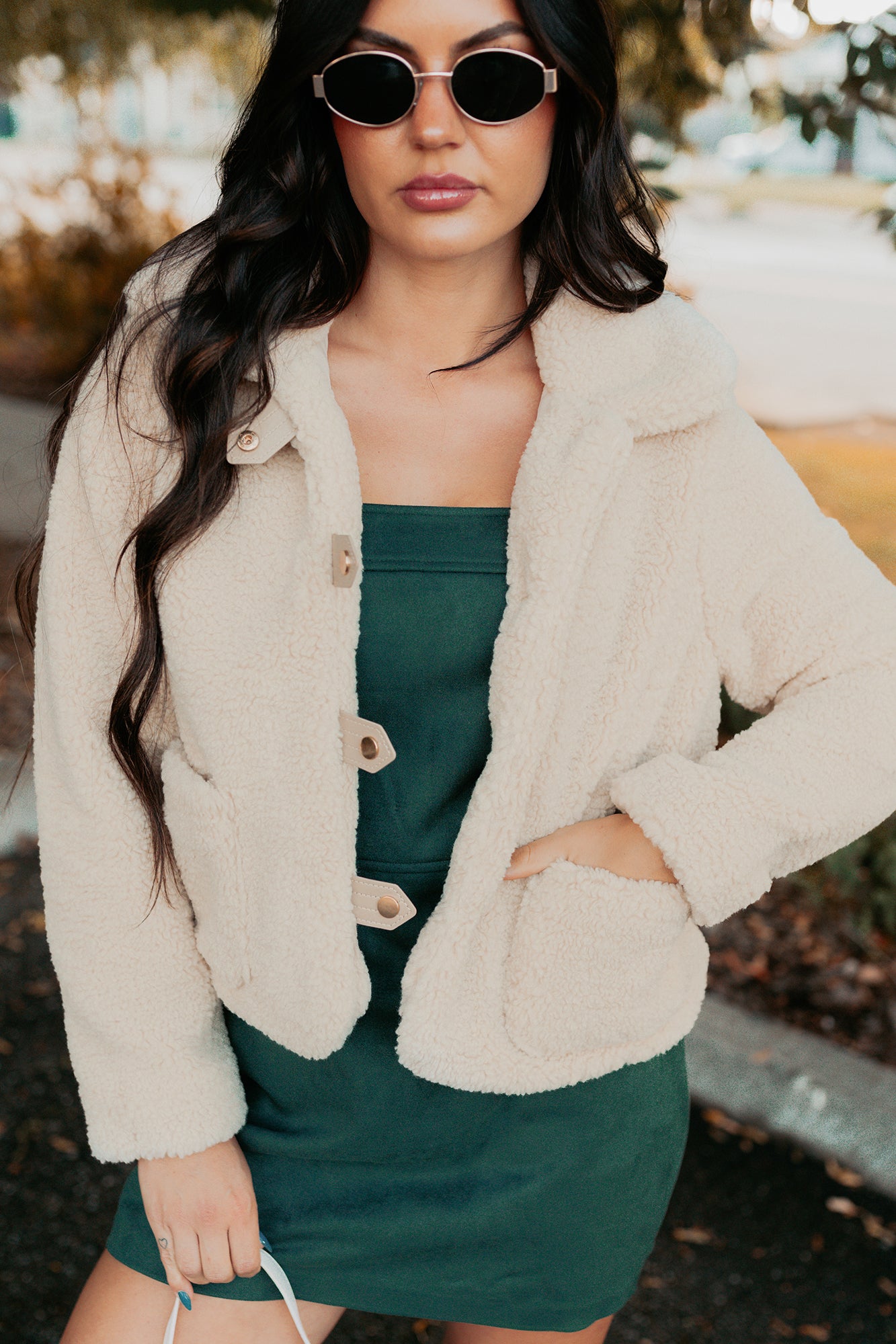Mountain Haze Snap Button Up Sherpa Jacket (Cream) · NanaMacs