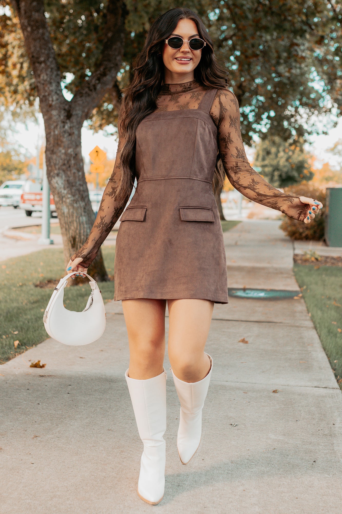 Honest Energy Sleeveless Mini Dress (Espresso) - NanaMacs