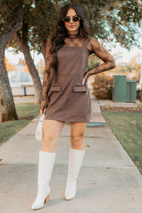 Honest Energy Sleeveless Mini Dress (Espresso) - NanaMacs