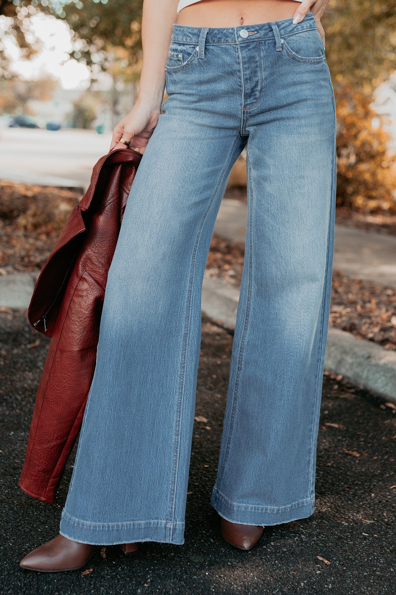 Ramon Wide Leg Jemina Denim Jeans (Medium) · NanaMacs