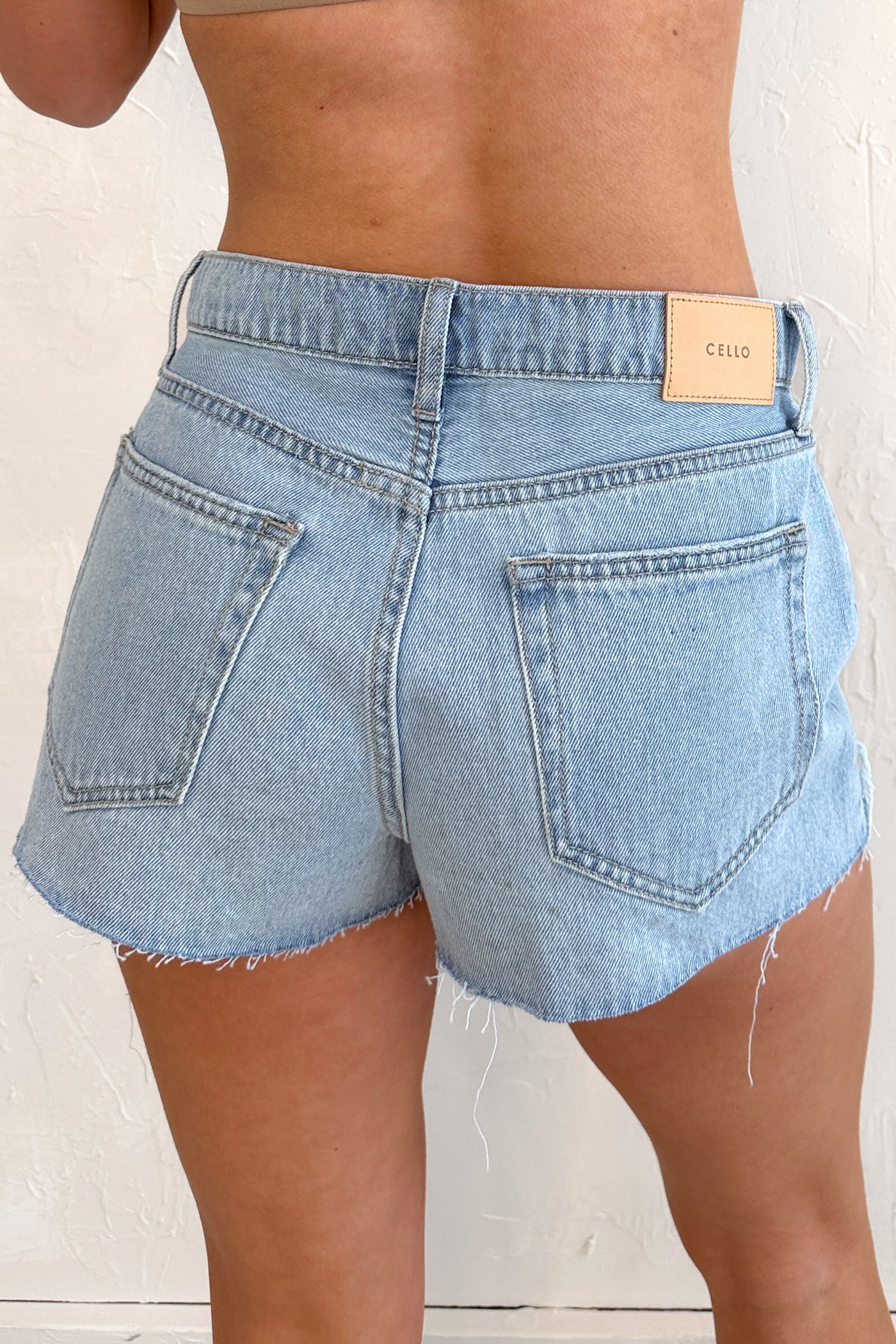Auston High Rise Distressed Cello Shorts (Super Light) - NanaMacs
