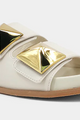 PREORDER Bernarda Studded Slide Sandals (Beige) - NanaMacs