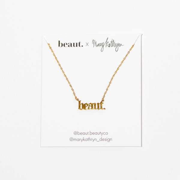 PREORDER "Beaut." Necklace + FREE Golden Hour - NanaMacs