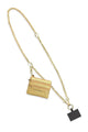 Too Easy Crossbody Phone Chain With Zippered Wallet (Gold) - NanaMacs