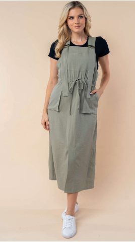 Maysen Overall Dress (Sage) - NanaMacs