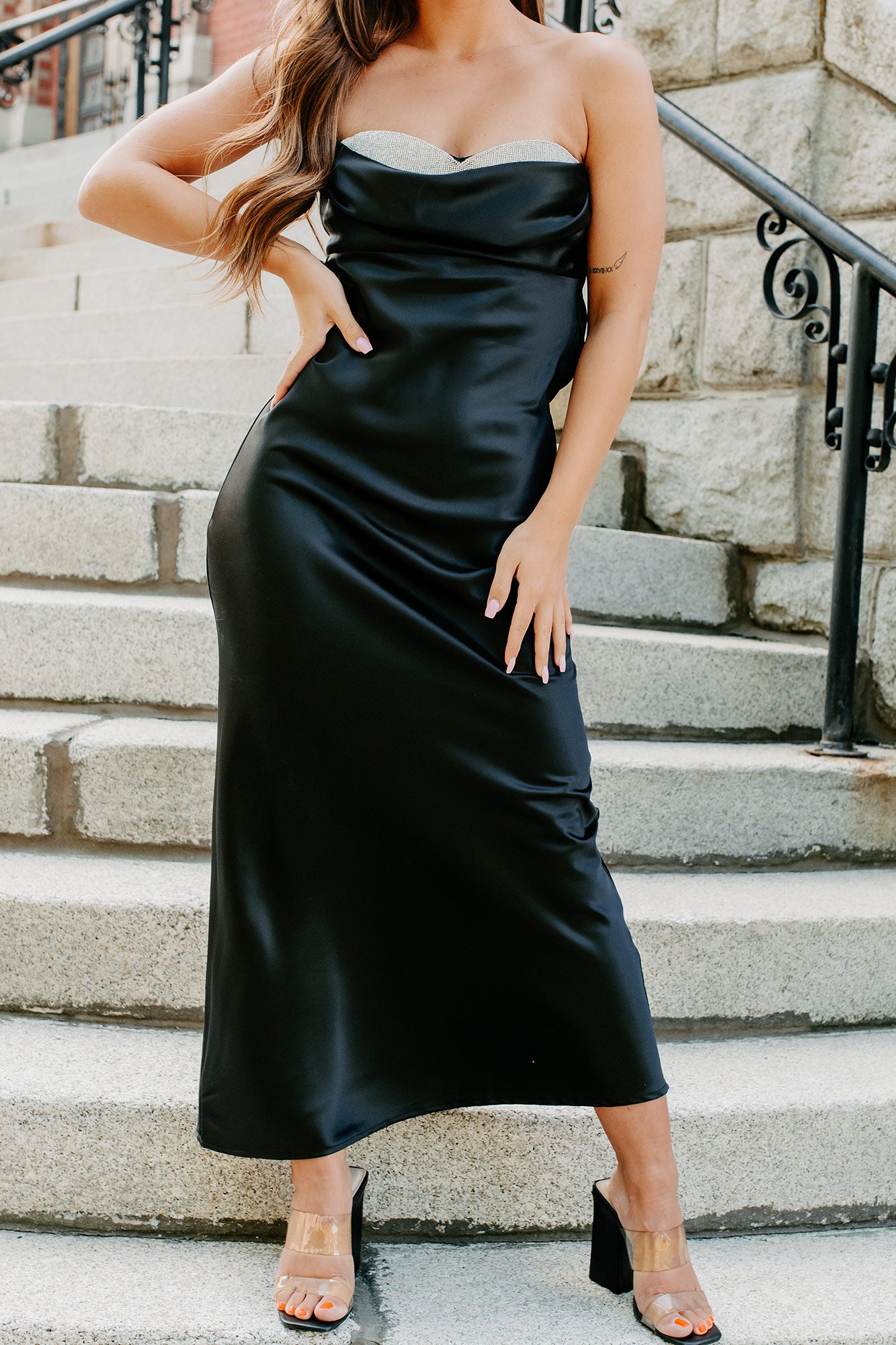 Only Babes Rhinestone Corset Mini Dress (Black) · NanaMacs