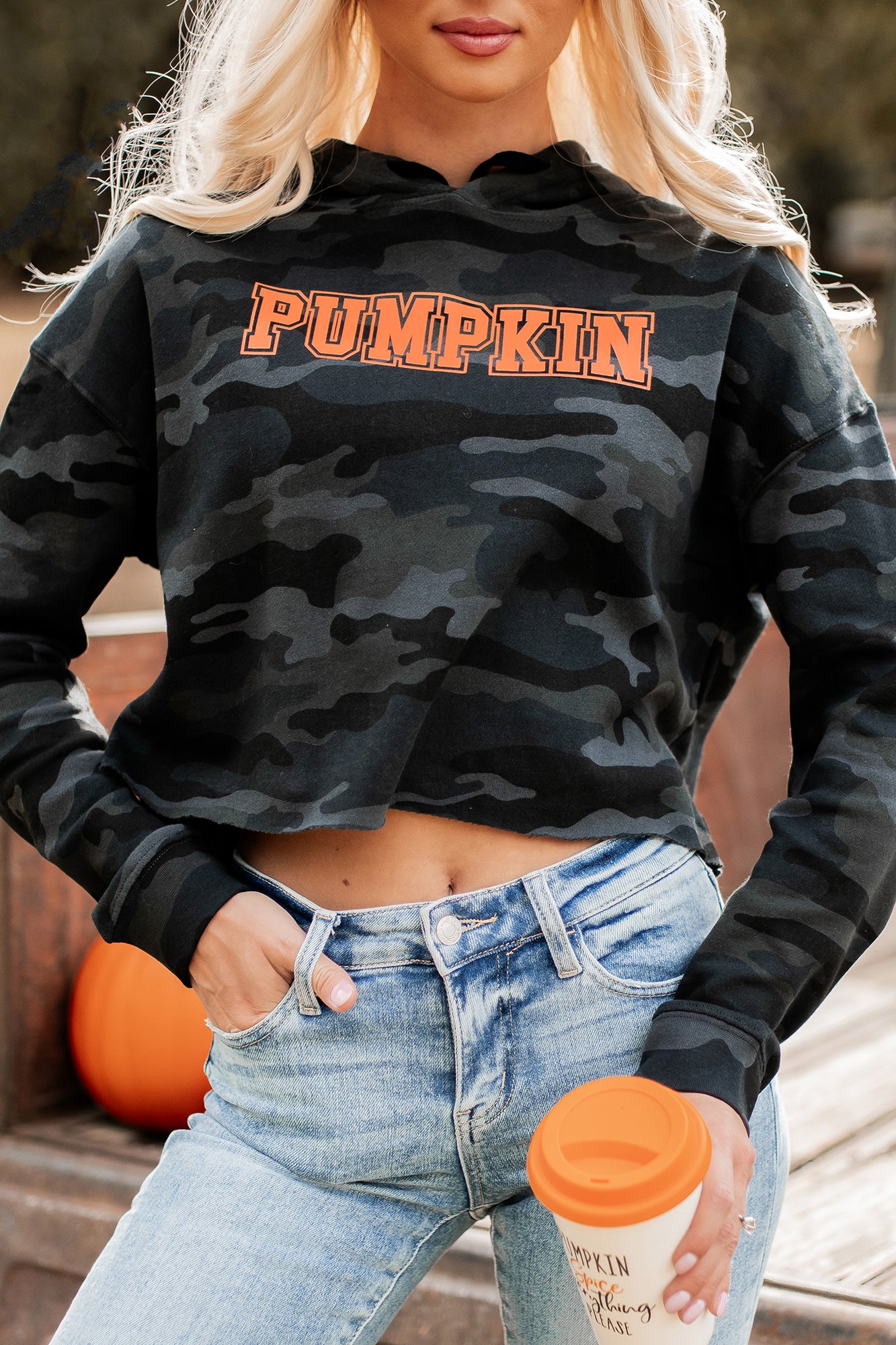 Crop discount graphic hoodie