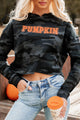 Okay Pumpkin Cropped Graphic Hoodie (Black Camo) - Print On Demand - NanaMacs