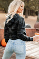 Okay Pumpkin Cropped Graphic Hoodie (Black Camo) - Print On Demand - NanaMacs