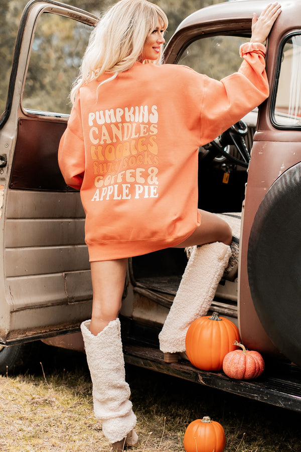 Best Parts Of Fall Double-Sided Graphic Crewneck (Pumpkin) - Print On Demand - NanaMacs