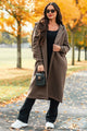 Slumbering Beauty Hooded Longline Cardigan (Brown) - NanaMacs