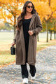 Slumbering Beauty Hooded Longline Cardigan (Brown) - NanaMacs