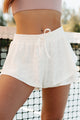 Seeds Of Positivity Tiered Eyelet Shorts (Off White) - NanaMacs