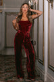 Luxury Living Velvet Trousers (Burgundy) - NanaMacs