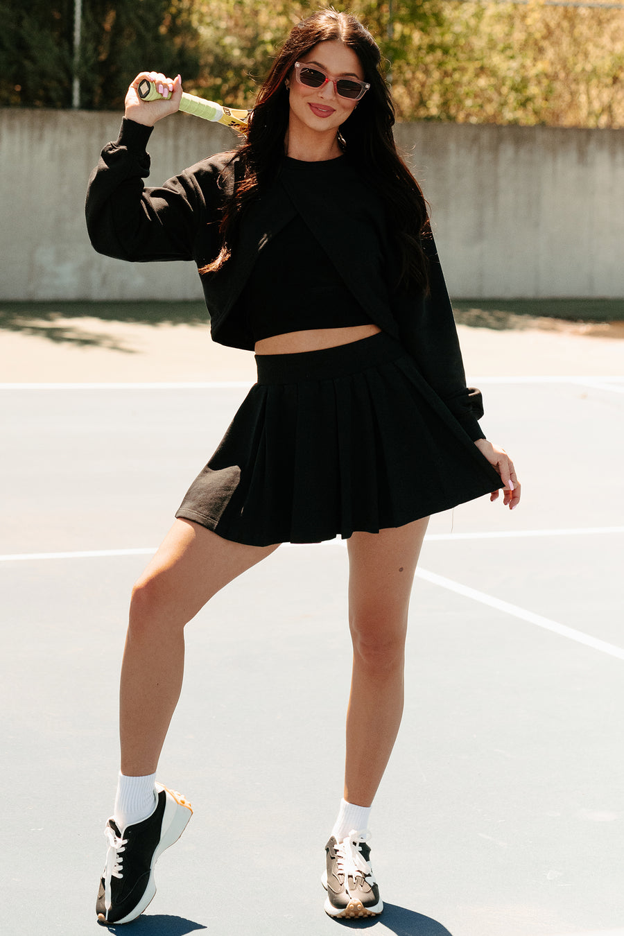 Coming In Clutch Reversible Shrug Top & Skirt Set (Black) - NanaMacs