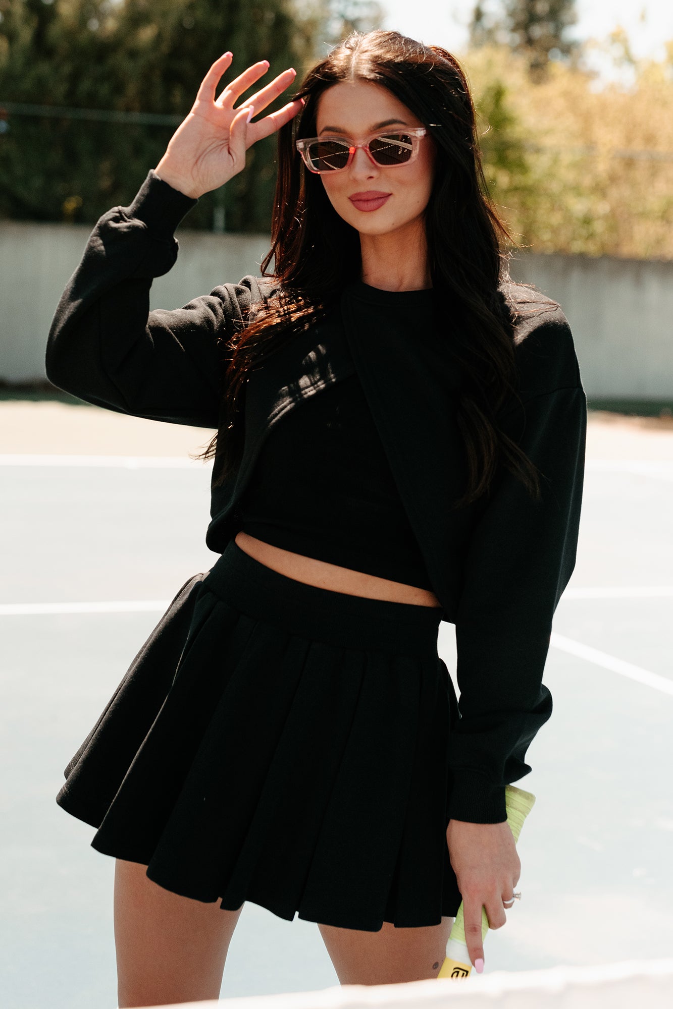 Coming In Clutch Reversible Shrug Top & Skirt Set (Black) - NanaMacs