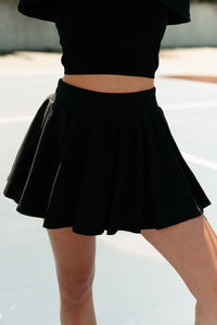 Coming In Clutch Reversible Shrug Top & Skirt Set (Black) - NanaMacs