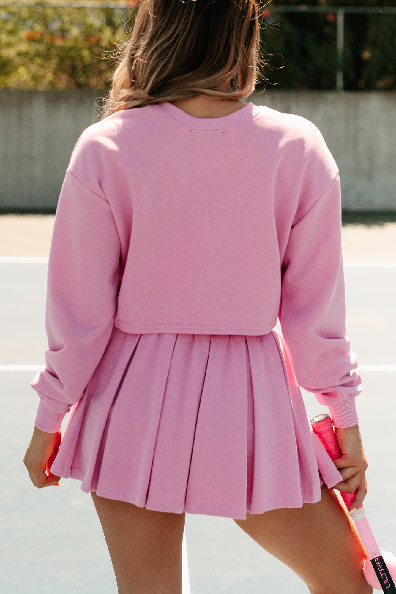 Coming In Clutch Reversible Shrug Top & Skirt Set (Candy Pink) - NanaMacs