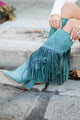 Another Chance To Sparkle Rhinestone Fringe Boots (Blue) - NanaMacs