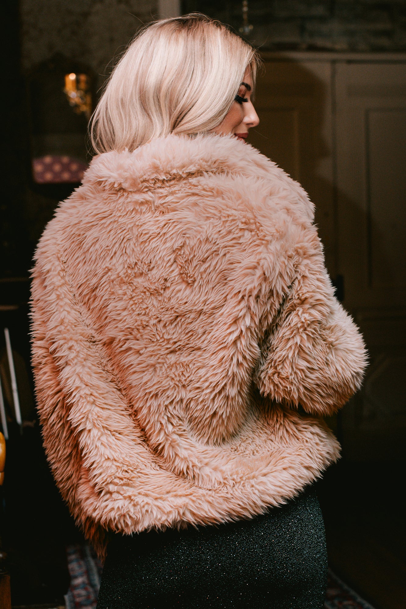 The Plush Life Faux Fur Jacket (Khaki) - NanaMacs
