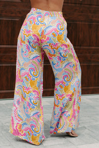 Colorful Imagination Printed Wide Leg Pants (Multi) - NanaMacs