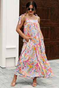 Brunch In Bali Tie-Shoulder Paisley Maxi Dress (Multi) · NanaMacs