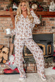 Holiday Traditions Silky Printed 3-Piece Pajama Set (Gingerbread Print) - NanaMacs