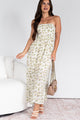 Beauty Untamed Strapless Floral Maxi Dress (Cream) - NanaMacs