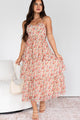 Feels Like Love Tiered Floral Midi Dress (Cream Multi) - NanaMacs