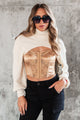 Forever A City Girl Turtleneck Shrug Top (Cream) - NanaMacs