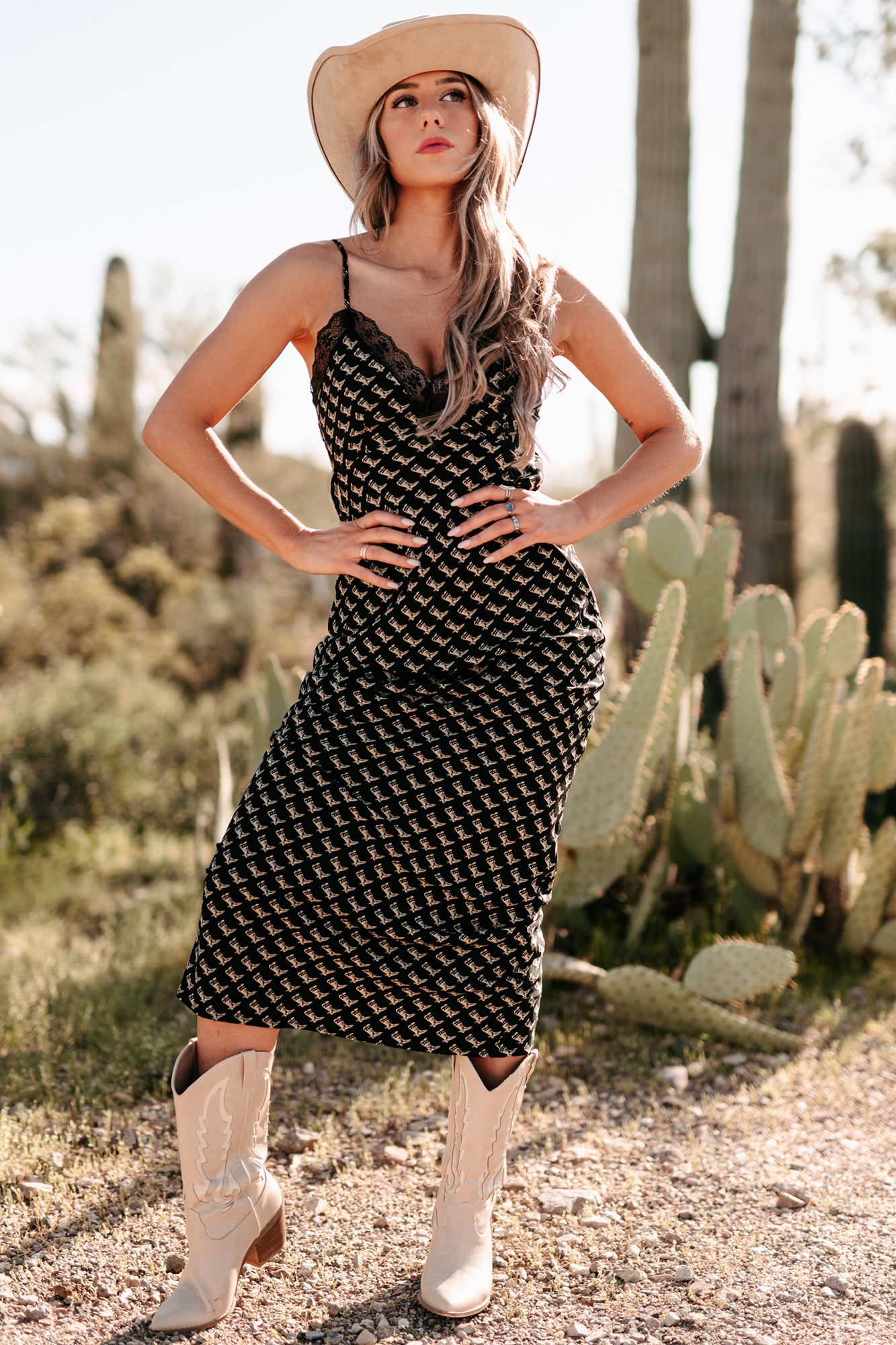 Women's Darling I'm Different Western Printed Maxi Dress in Black - Size S Women's Darling I'm Different Western Printed Maxi Dress in Black - Size S