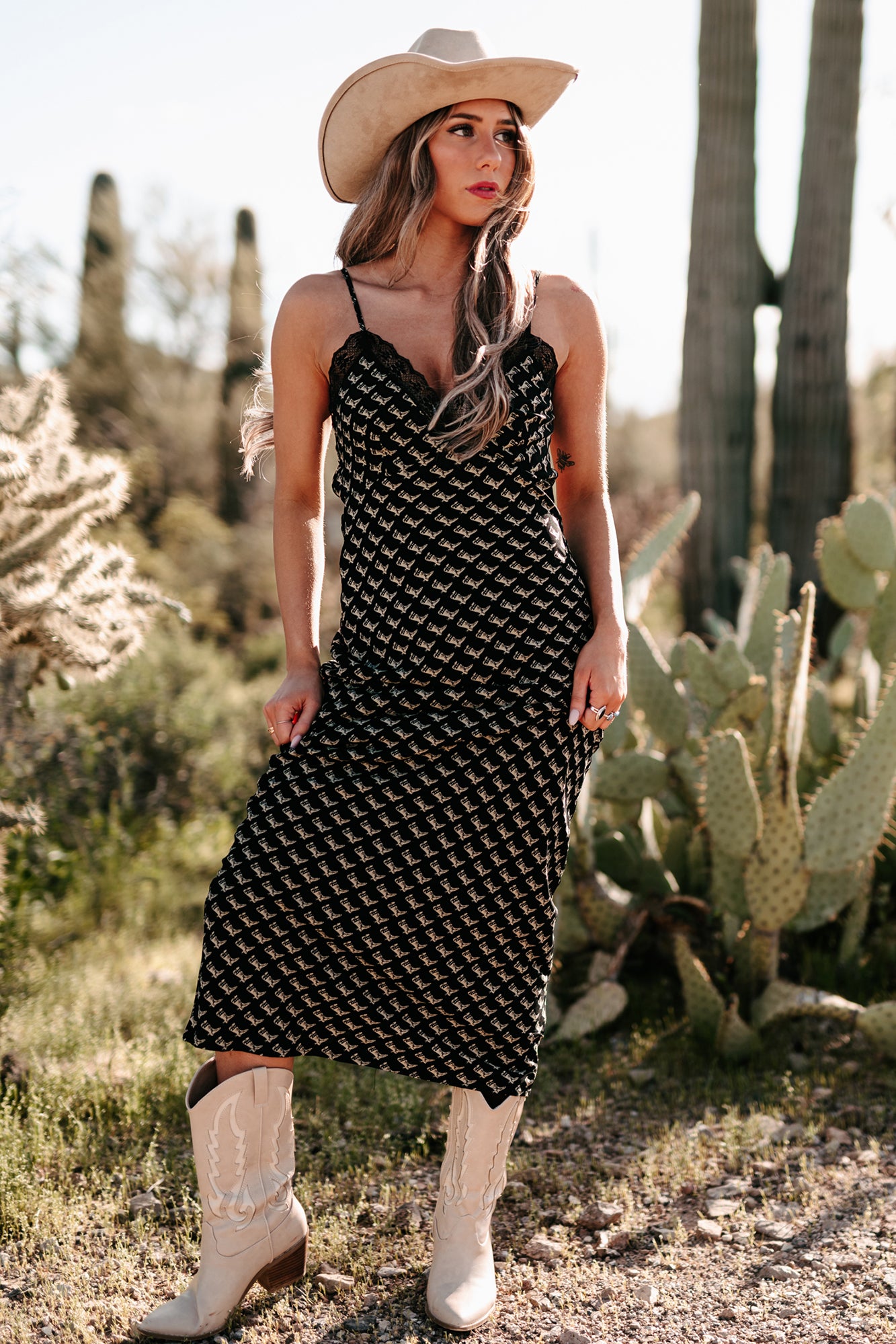 fitted lace wedding dress Women's Darling I'm Different Western Printed Maxi Dress in Black fitted lace wedding dress Women's Darling I'm Different Western Printed Maxi Dress in Black