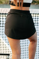 Surpassing Boundaries Fleece Lined Active Skirt (Black) - NanaMacs