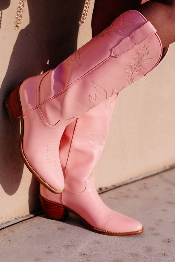 City Slicker Cowboy Boots (Pink) - NanaMacs