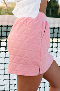 Feeling Coy Quilted Mini Skirt (Pink) - NanaMacs