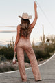 Turn Up The Intensity Sequin Bikini Top & Pant Set (Rose Gold) - NanaMacs
