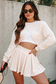 Coming In Clutch Reversible Shrug Top & Skirt Set (Ivory) - NanaMacs