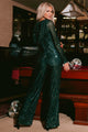 Gleaming Glam Sequin Jumpsuit (Emerald) - NanaMacs