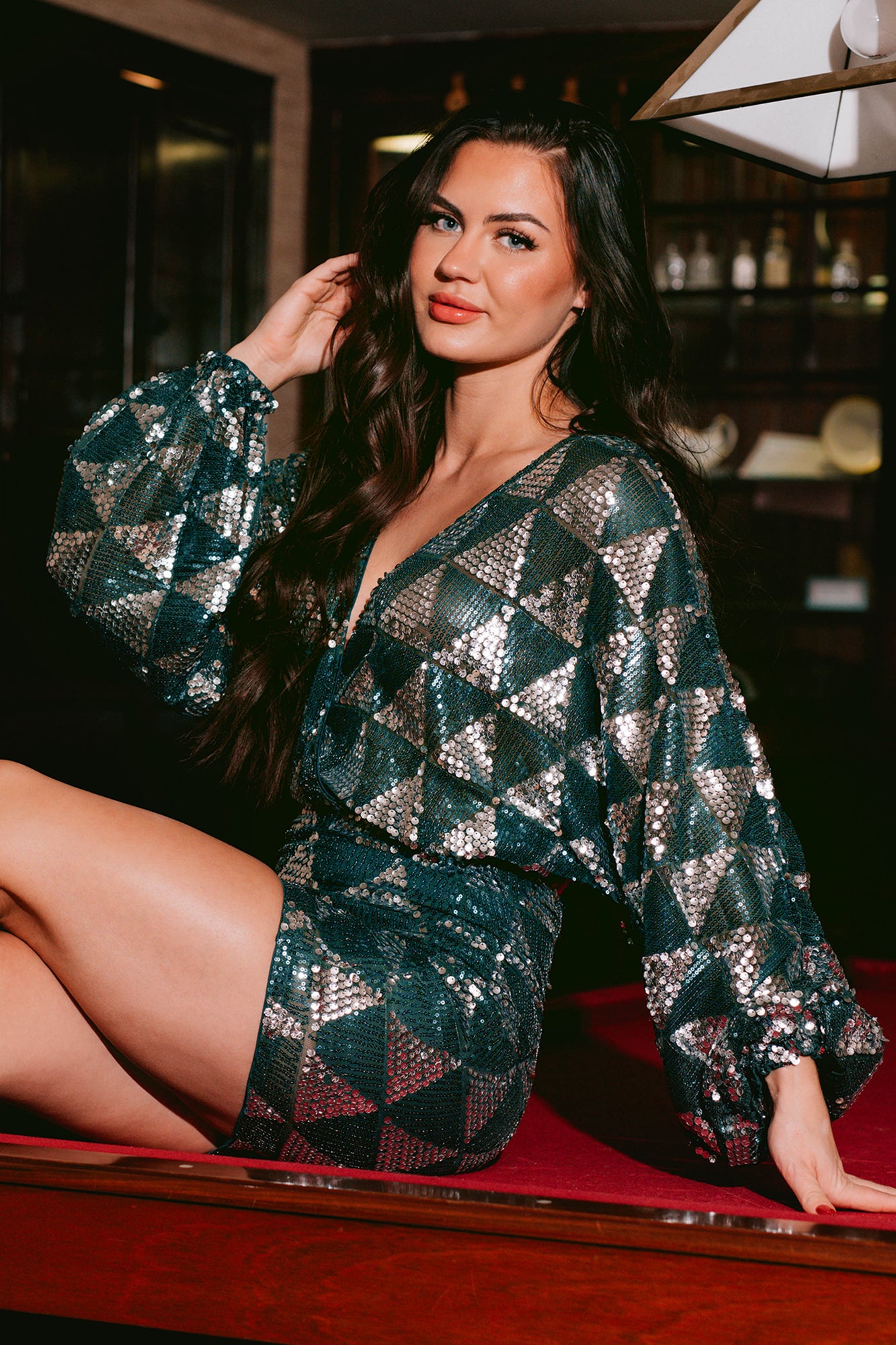 green sequin mini dress David Koma IN GREEN / 12 date night and so much more! One Shoulder Sequin Mini Dress