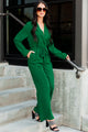 Searching For Success Belted Blazer Jumpsuit (Green) - NanaMacs