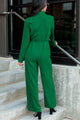 Searching For Success Belted Blazer Jumpsuit (Green) - NanaMacs