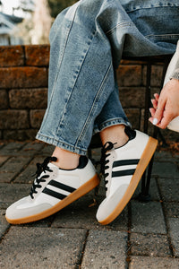 Vibes In Motion Lace-Up Platform Sneakers (Beige) - NanaMacs